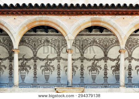 Beautiful patterns and staircase in Pati Manning in Barcelona, Spain