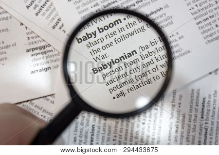 The Word Of Phrase Babylonian In A Dictionary.