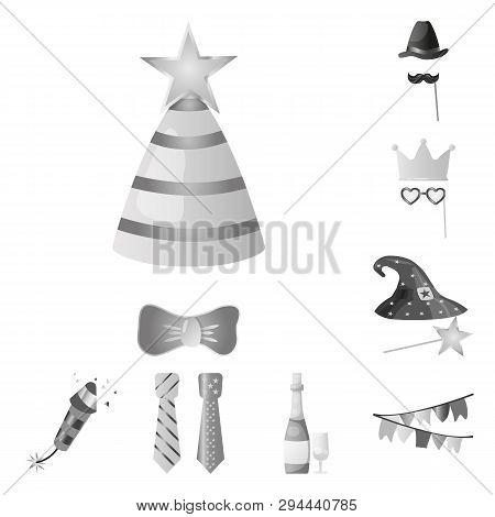 Vector Design Of Party And Birthday Sign. Set Of Party And Celebration Stock Vector Illustration.