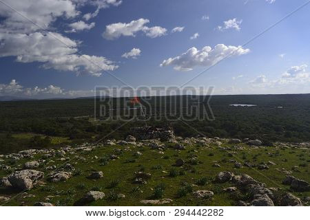 Panorama Of The Giara From Monte Zeppara Manna