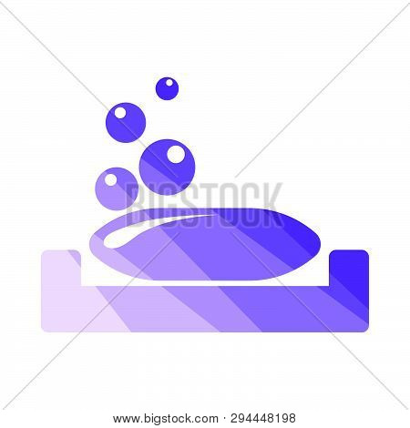 Soap-dish Icon. Flat Color Design. Vector Illustration.
