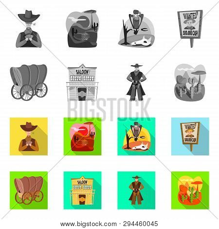 Vector Design Of Texas And History Icon. Collection Of Texas And Culture Stock Symbol For Web.