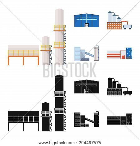 Vector Illustration Of Production And Structure Symbol. Set Of Production And Technology Vector Icon