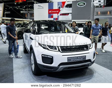 Land Rover Range Rover Evoque On Display In Bangkok International Motor Show 2018.