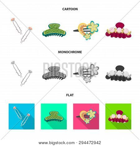 Vector Illustration Of Beauty And Fashion Icon. Set Of Beauty And Female Vector Icon For Stock.