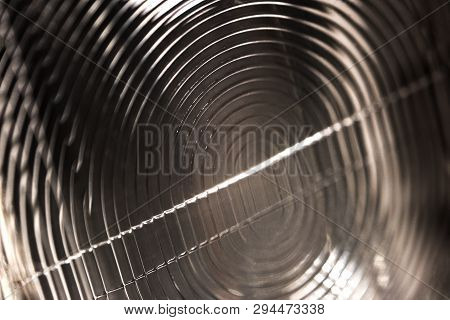 The Deflector Is A Small Flash Closeup. Shallow Depth Of Field. Alternation Of Shadows And Light.