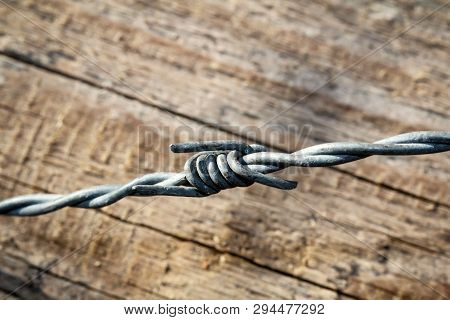 This Is A Detail Of A Barbed Wire