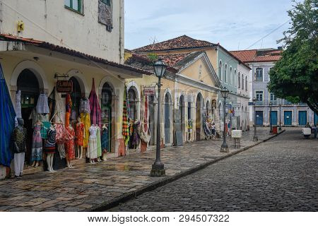 Traditional Portuguese Colonial Architecture In Sao Luis On Brazil