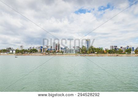 View To The Praia Do Bessa Beach And The Beachfront Buildings Of The City Of Joao Pessoa. Beachfront