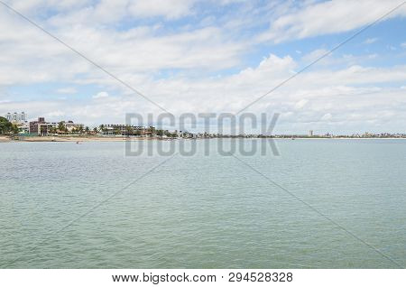 View To The Praia Do Bessa Beach And The Beachfront Buildings Of The City Of Joao Pessoa. Beachfront