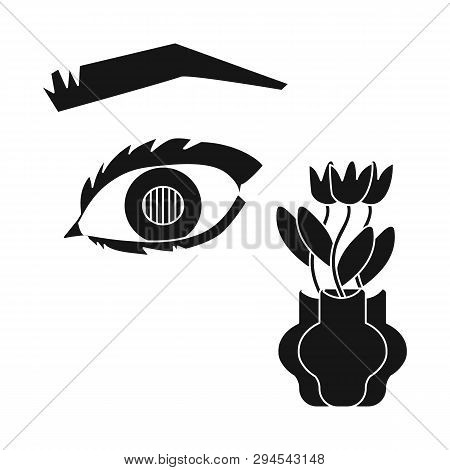 Vector Illustration Of Eye And Poor Icon. Set Of Eye And Blindness Vector Icon For Stock.