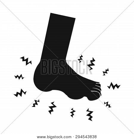 Vector Illustration Of Foot  And Flatfoot  Symbol. Set Of Foot  And Anatomy  Stock Vector Illustrati