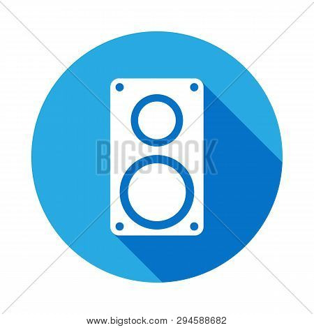 Music Column Icon With Long Shadow. Element Of Web Icons. Premium Quality Graphic Design Icon. Signs
