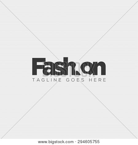 Fashion Shoe With Simple Flat Negative Logo Type Vector Illustration