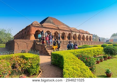 Bishnupur,west Bengal,india - December 26th,2015 : Rasmancha, Oldest Brick Temple Of India Is A Famo