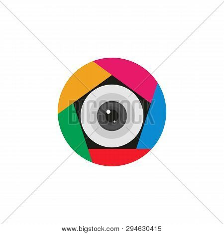 Camera Logo Template Design Vector Icon Creative