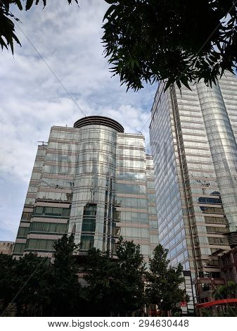 Jakarta, Indonesia - February 16, 2019: Cityscape Of Thamrin District.