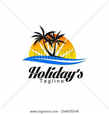 Holiday Logo Template Design Vector Icon Creative