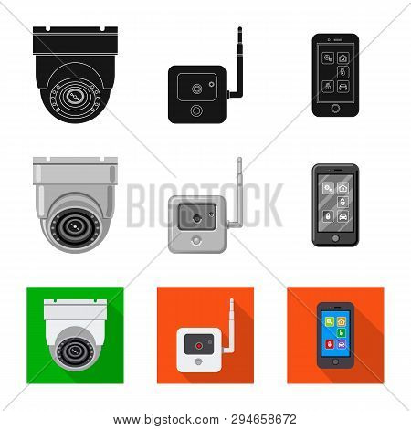 Vector Design Of Office And House Icon. Collection Of Office And System Vector Icon For Stock.