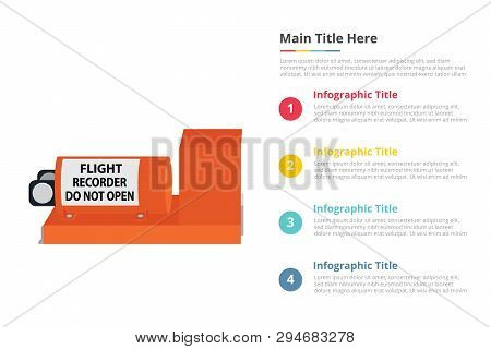 Blackbox Or Black Box Infographics Template With 4 Points Of Free Space Text Description - Vector Il