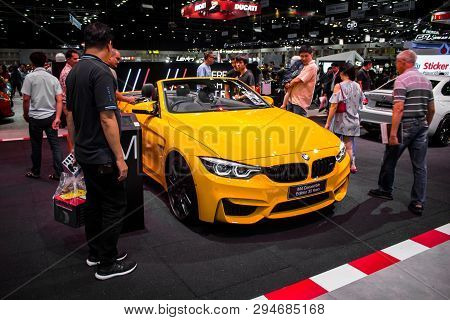Bmw M4 Convertible Edition 30 Years On Display In Bangkok International Motor Expo 2018.