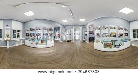 Grodno, Belarus - December, 2018: Full Seamless Hdri Spherical Panorama 360 Degrees Angle View In In