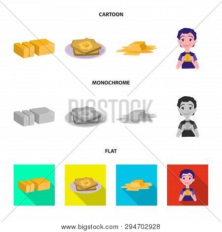 Vector Design Of Creamy And Product Logo. Collection Of Creamy And Farm Vector Icon For Stock.