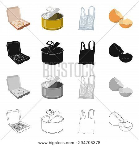 Vector Design Of Dump  And Sort Logo. Set Of Dump  And Junk Stock Vector Illustration.