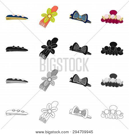 Vector Illustration Of Beauty And Fashion Logo. Set Of Beauty And Female Vector Icon For Stock.