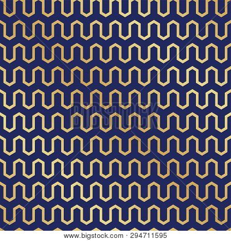 Seamless Abstract Art Deco Ziggurat Pattern Background.