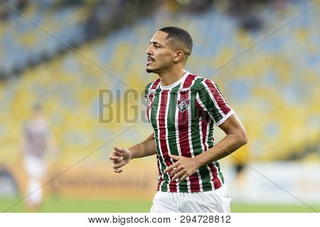 Rio, Brazil - April 10, 2019: Gilberto Player In Match Between Fluminense And Luverdense By The Braz