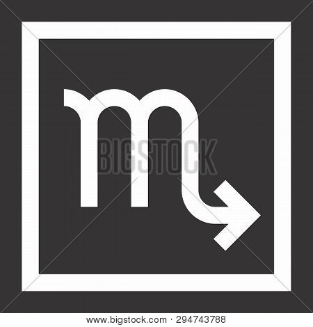 Illustration Of Scorpius Zodiac Sign On Dark Background