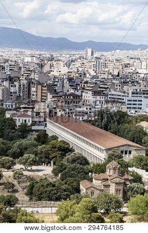 Panoramic View Of The City Of Athens, Greece