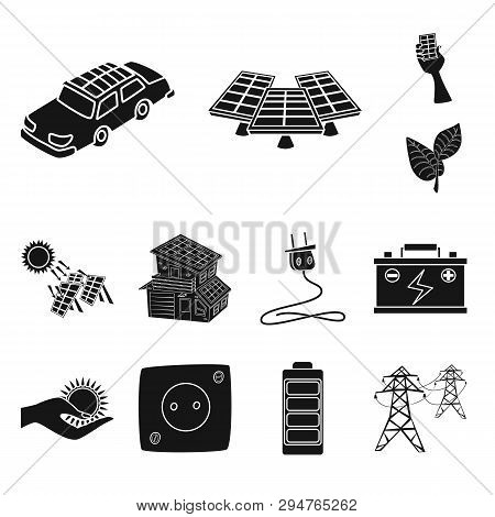 Vector Design Of Innovation And Technology Symbol. Collection Of Innovation And Nature  Stock Symbol