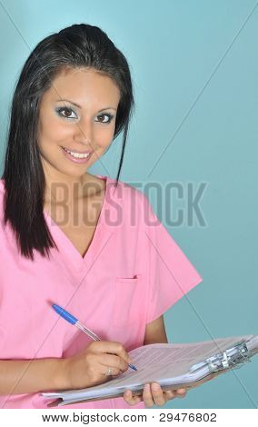 Aantrekkelijke gezondheid admin vrouw