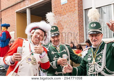 Wattrelos,france-april 07,2019:  Carnival,festival And People In Wattrelos In The North Of France.ca