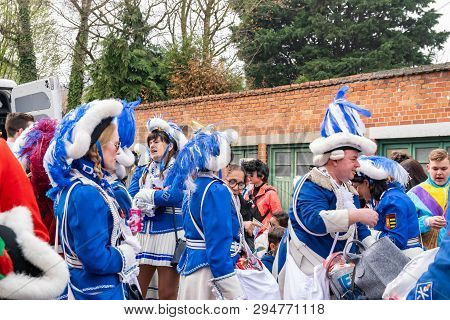 Wattrelos,france-april 07,2019:  Carnival,festival And People In Wattrelos In The North Of France.ca