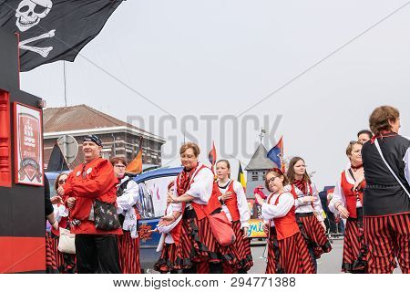 Wattrelos,france-april 07,2019:  Carnival,festival And People In Wattrelos In The North Of France.ca