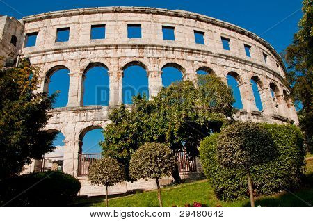Esterno dell'Arena di Pola, Croazia