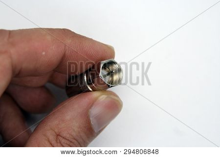 Coaxial Cable Jack. Antenna Cable Jack. Coaxial Cable Extension Jack. Metal Made Cable Jack.