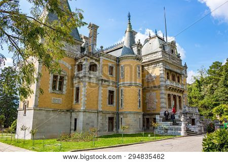 Massandra, Crimea - October 2014: Massandra Palace And The Park Complex. Residence Of Emperor Alexan