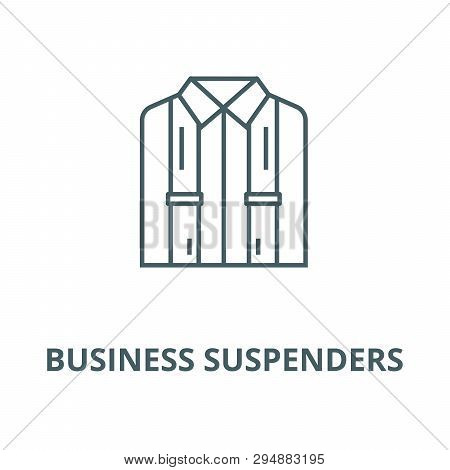 Business Suspenders Line Icon, Vector. Business Suspenders Outline Sign, Concept Symbol, Flat Illust