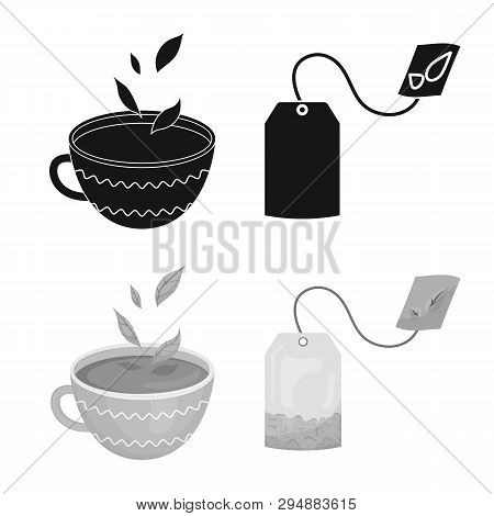 Vector Design Of Healthy And Floral  Sign. Set Of Healthy And Gradient Vector Icon For Stock.