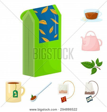 Vector Illustration Of Food And Natural  Logo. Set Of Food And Black  Vector Icon For Stock.