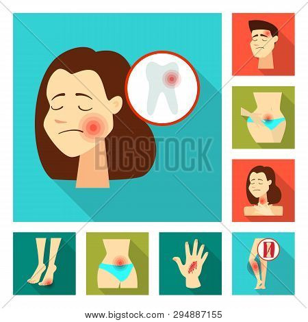 Isolated Object Of Damage And Wound Symbol. Set Of Damage And Rendering Vector Icon For Stock.