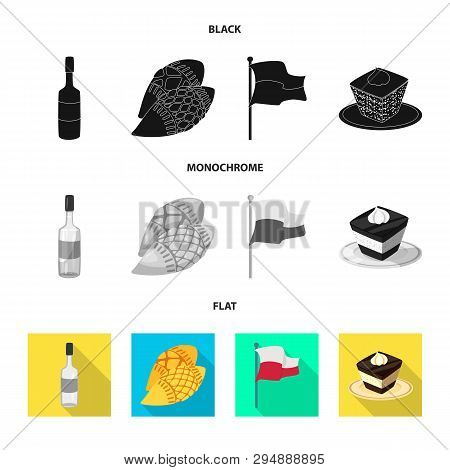 Vector Design Of Traditional And Tour Logo. Set Of Traditional And Landmarks Stock Vector Illustrati