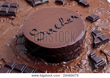 Bodegón de tarta Sacher