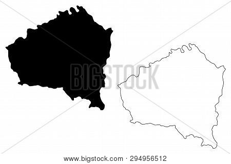 Kunduz Province (islamic Republic Of Afghanistan, Provinces Of Afghanistan) Map Vector Illustration,