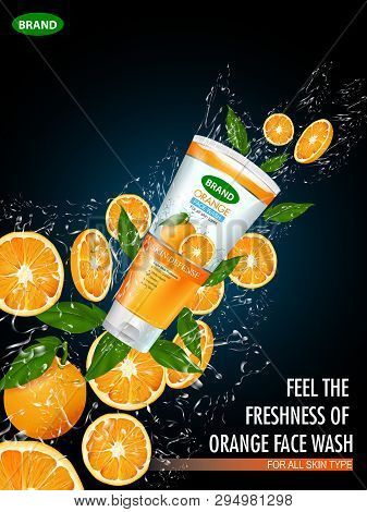 Advertisement Promotion Banner For Cool And Refreshing Foaming Face Wash