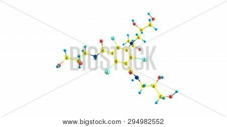 Iohexol Molecular Structure Isolated On White